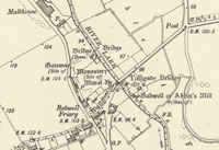 The Friary area taken from OS map c 1905